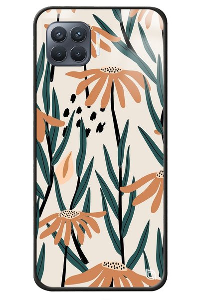 WANNA PROTECT Oppo Reno 4 Lite Flower Premium Patterned Glossy Phone Case