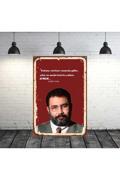 TAKIFİX Yıkar Mı Sandın Beni Bu Yalancı Ayrılık Ahmet Kaya Tasarımlı 20x30 Cm...