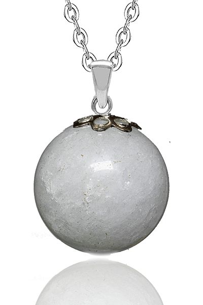 Tesbih Atölyesi Certified Natural White Quartz Natural Stone Necklace