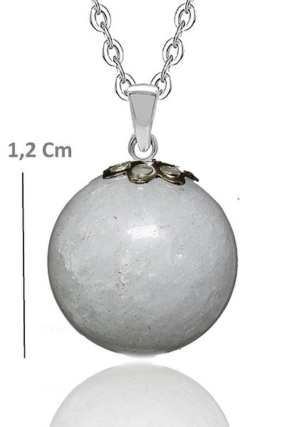 Tesbih Atölyesi Certified Natural White Quartz Natural Stone Necklace