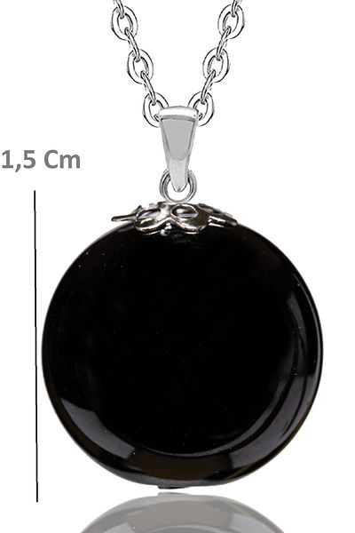 Tesbih Atölyesi Obsidian Stone Natural Stone Necklace