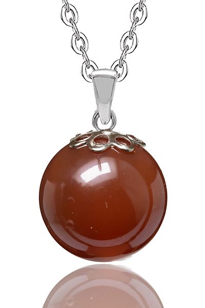 Tesbih Atölyesi Red Yemen Agate Natural Stone Certified Necklace