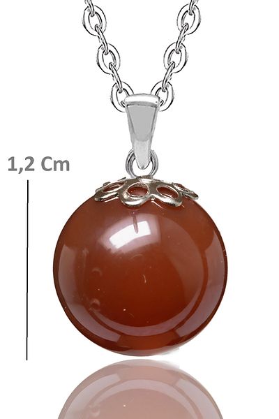 Tesbih Atölyesi Red Yemen Agate Natural Stone Certified Necklace