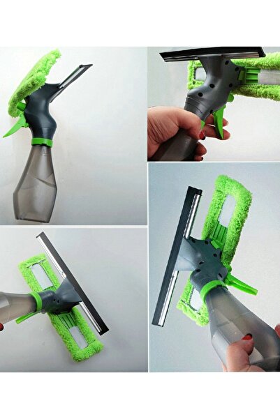 Oliva Nero Çift Taraflı Deterjan Hazmeli Cam Silme Aparatı