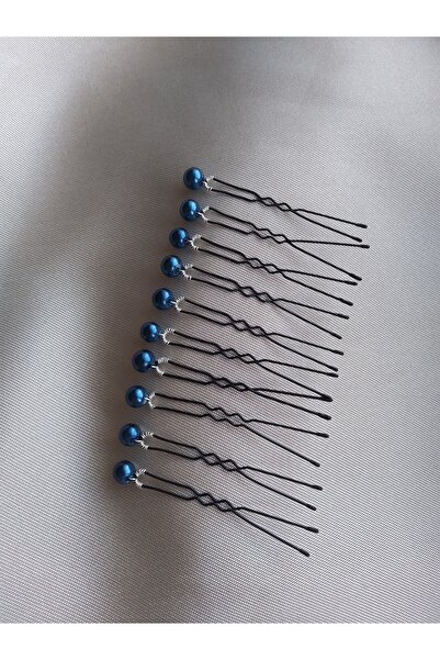 DOĞA ART STORE Σετ φουρκέτες με μπλε μαργαριτάρια (10 τεμάχια)