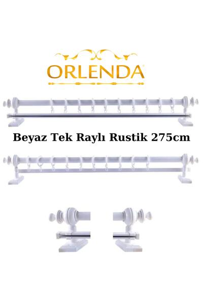 Orlenda Дерев'яна головка алюмінієва труба Рустикальна шторна вішалка Однорей...