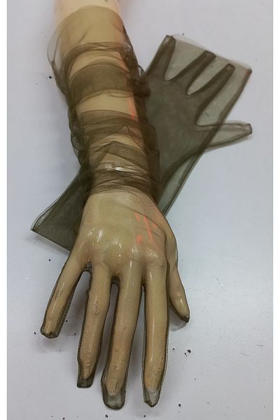 es moda shop Bella Evening Dress Bridal Party Gloves Long Army Green