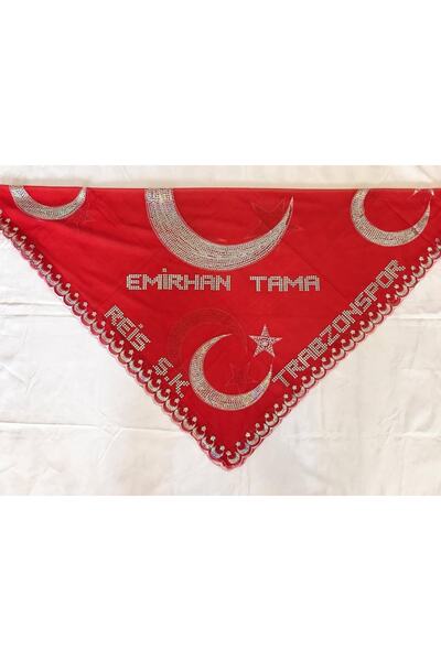 Roseart Kişiye Özel Kırmızı Ayyıldızlı Pullu Asker Sünnet Damat Örtüsü