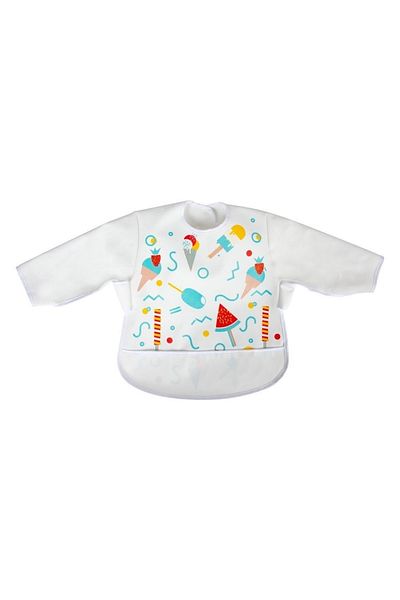 Sevi Bebe Baby Bib with Sleeves Art-53 Ice Cream