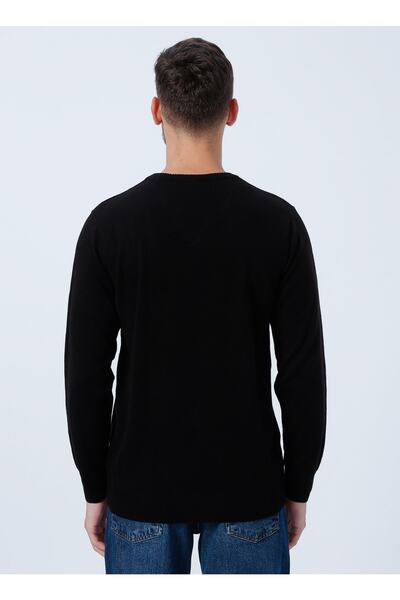 ALTINYILDIZ CLASSICS V Yaka Siyah Erkek Kazak 4a4923100002