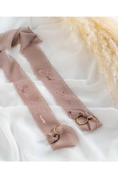 Renna Parıltılı Yazılı Nişan & Söz Yüzük Kurdelesi Kişiye Özel Kumaş Kurdele ...