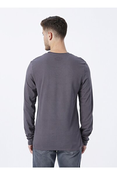 Lee Cooper Ανδρικό μπλουζάκι με στάμπα O Neck Anthracite 231 Lcm 242006 Renzo