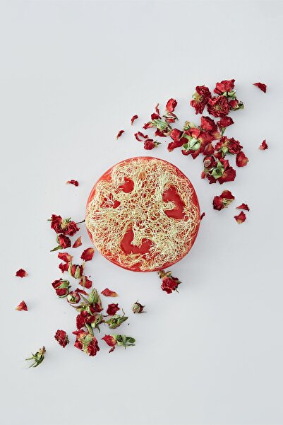 LIVIA ATELIER Dekoratif Hediyelik Doğal Kabak Lifli Gül Sabunu