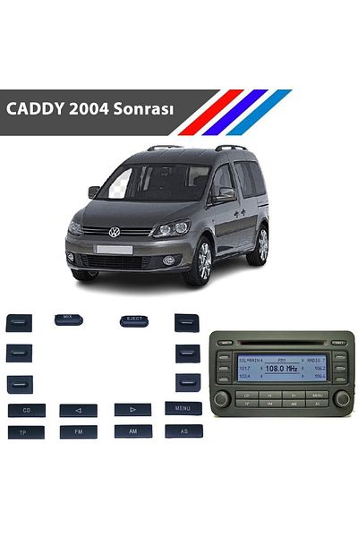 ZETOTO Vw Caddy Mk3 Radio Cd Player Keypad 16-Piece 2004 Onwards M2153