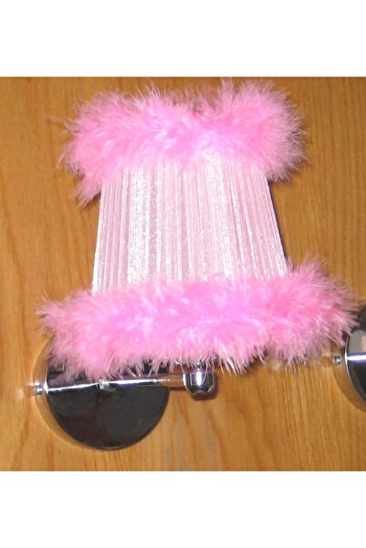 TEKAY AYDINLATMA Pembe Tüylü Aplik