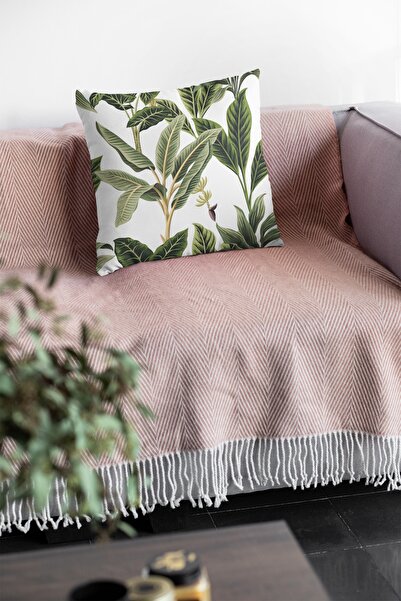 Viva Home 43x43 см Двосторонній чохол для подушки з листям Преміум-тканина з конячого волосу Krl045