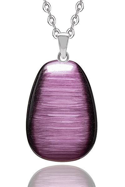 Tesbih Atölyesi Certified Natural Purple Agate Stone Necklace