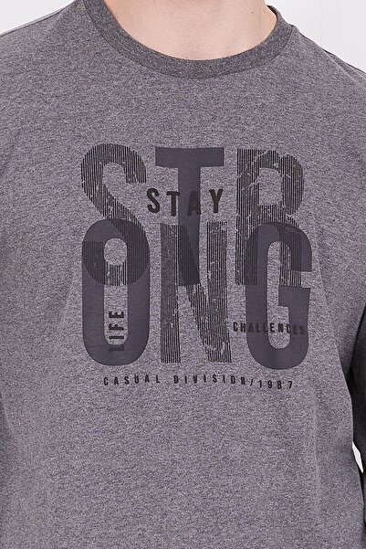 Arnetta Strong Gri Erkek Uzun Kol Pijama Takım