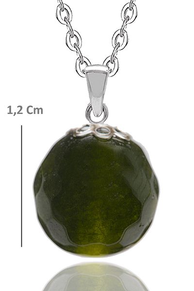 Tesbih Atölyesi Certified Faceted Green Quartz Natural Stone Necklace