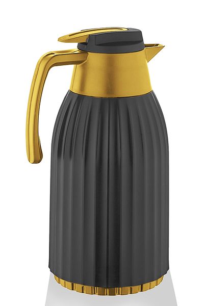 Penguen Png-7004 1.5 Lt Corrugated Glass Thermos Gold Black