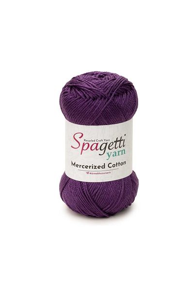Spagettiyarn Mercerized Cotton Purple Violet Hand Knitting Yarn