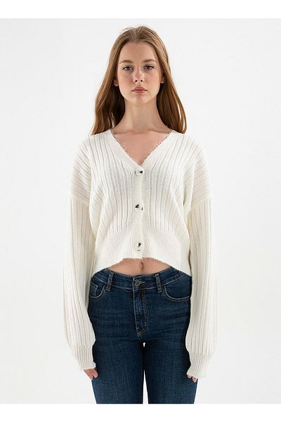 Fashion Friends Ecru Women's Cardigan 22K0210K1