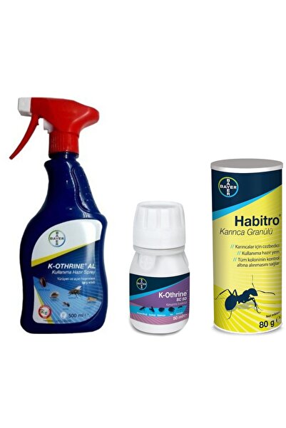 Bayer K-othrine Sprey 500ml + Habitro + Sc 50 ml Genel Haşere En Etkili Set