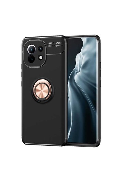 kılıffuarı غطاء سيليكون حماية كاملة مع حلقة متوافقة مع هاتف Xiaomi Mi 11
