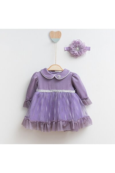 MİNİBORN طقم فستان رابونزيل أرجواني بأكمام طويلة للفتيات