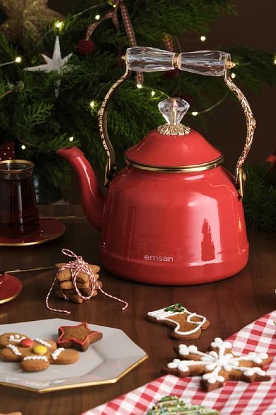 Emsan Troy Vintage Red Induction Based Kettle