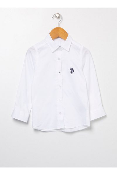 U.S. Polo Assn. Κοριτσίστικο απλό λευκό πουκάμισο - G084sz004.000.1450364.vr013
