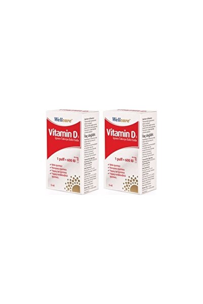 Wellcar 2 Adet Well.care Vitamin D3 600 Iu 5 Ml Sprey
