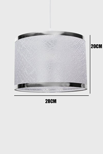 Vivido Abajur Dantelli Beyaz Avize Ve Abajur Seti Beyaz Ayaklı