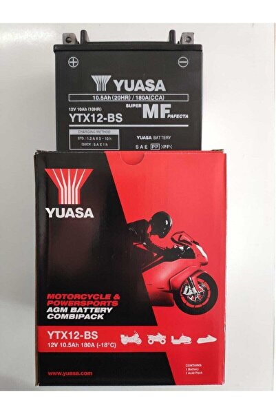 Yuasa Motostart Ytx12 - Motostart Bs 12 V 10.5 Amper Motosiklet Aküsü Dijital...