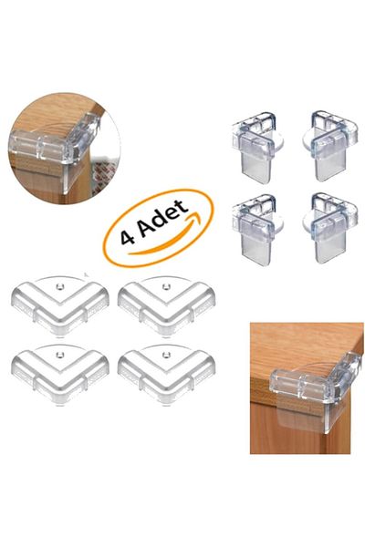 mrtbilisim Silicone Glass Shelf Corner Protector Child Safety Set of 4 Full Size Corner Protector Glass Shelf Protector