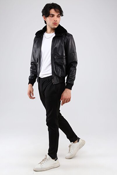 CE-YIL DERİ ÜRÜNLERİ Men's Genuine Leather Coat