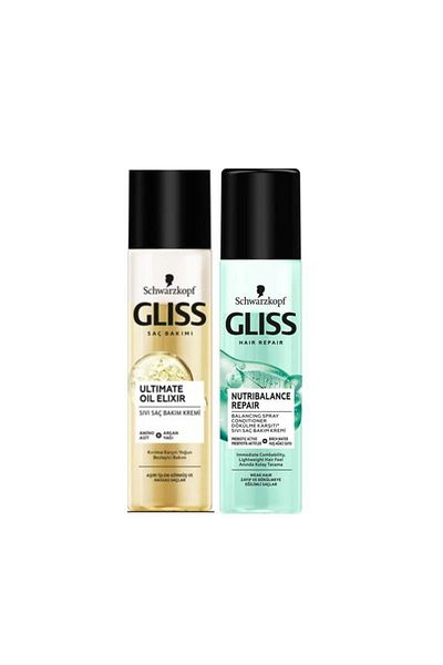 Gliss Schwarzkopf Ultimate Oil Elixir & Nutribalance Repair 200 Ml