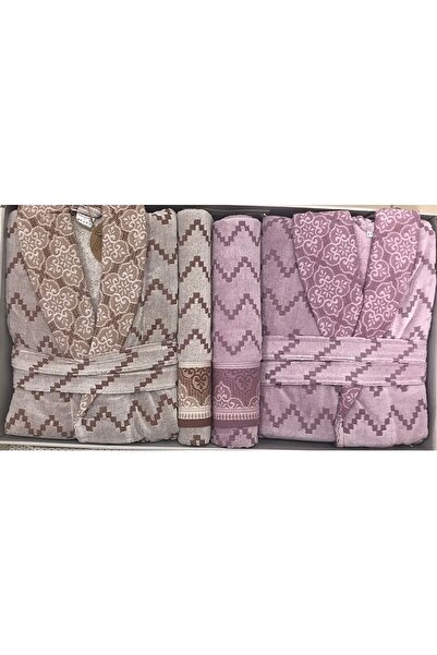 Özdilek Bornoz Takımı Juliette Happy Set Aile Seti 4 Parça