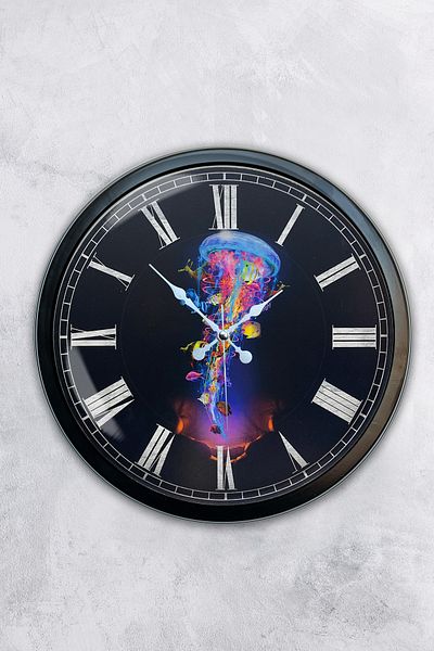 Kasva Concept Gift 40 cm Black Metal Sea Wall Clock