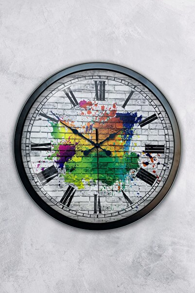 AİB STORE Δώρο 40 εκ. Μαύρο Μεταλλικό Ρολόι Τοίχου Royal