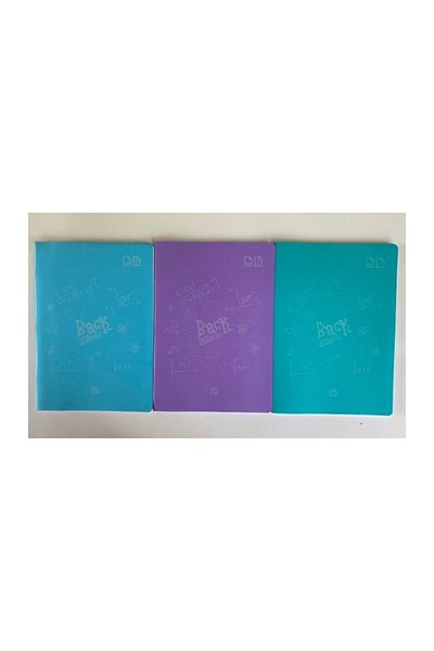 Gıpta Back A4 Plastic Cover Stitched 100 Sheets Checkered (3 Pieces)
