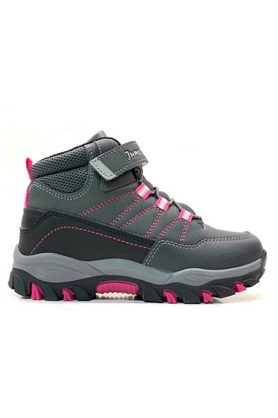 Jump 27788 Orthopedic Girl's Grey/black/fuchsia Outdoor Boots