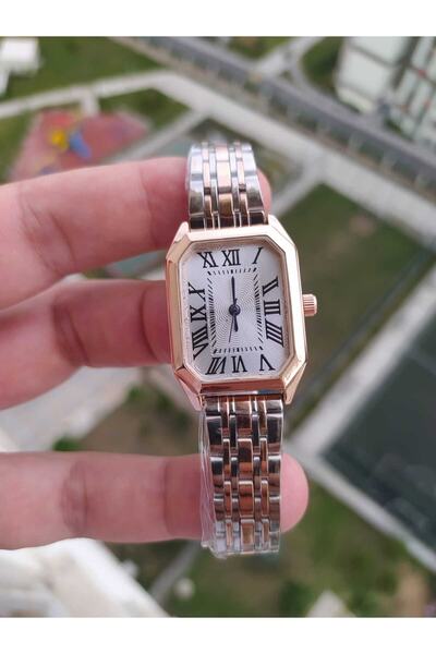 İSTLİV Minimal Square Silver-rose Women's Wristwatch