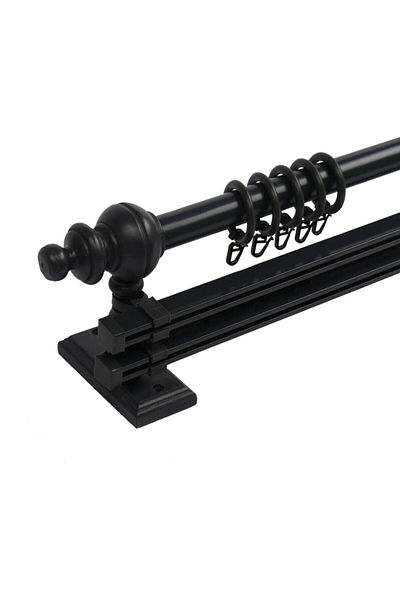 Orlenda Umeraș pentru perdea rustică antracit 200cm + 200cm tul + 200cm parasolar