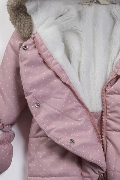 Midimod Gold Baby Girl 9-24 Months Astronaut Winter Cosmonaut Jumpsuit with Thick Fleece Inside Gloves and Slippers