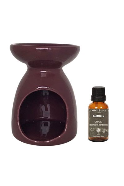 Minia Bahçe Bitki ve Sanat Atölyesi 100% Pure Protection Essential Oil - 10 Ml and Censer, Special Series