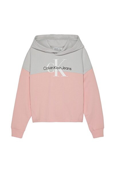 Calvin Klein Baskılı Kız Çocuk Pembe Sweatshırt Ig0ıg01764