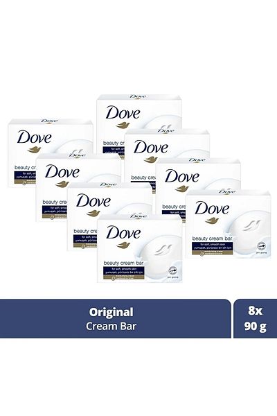 Dove Moisturizing Beauty Cream Bar - 90 Gr X8