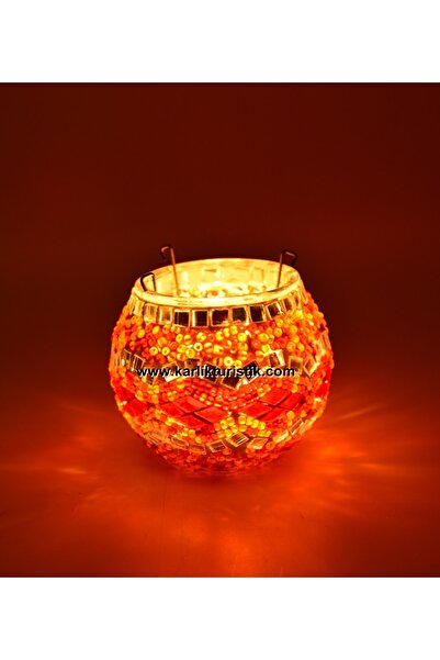 karlıkturistik Mozaik Mumluk El Işi Dekoratif Otantik Flora Mumluk Hediyelik ...