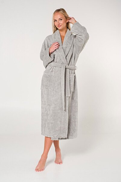 Cranberries Dámský župan Battal s plochým a bavlněným šálovým límcem